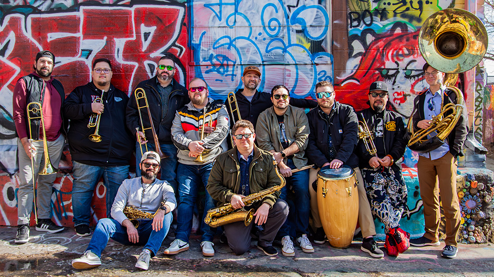 the members of the Back Alley Brass Band