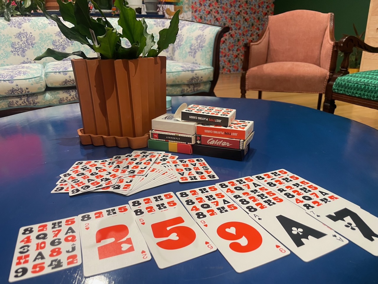 playing cards on a table