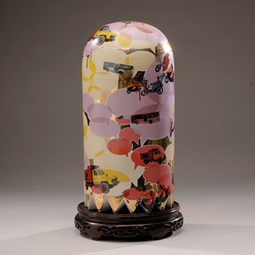 Jesse Small, Clyde Tall Ghost, 2010, Porcelain, decals and luster 