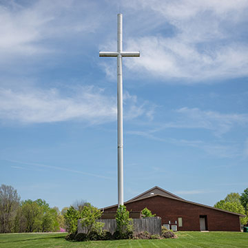 Art Miller, AT&T Corporation Cellular Tower, First Church of the Nazarene, Springdale, Arkansas, 2019, 2019, Archival pigment print, 44 x 64"