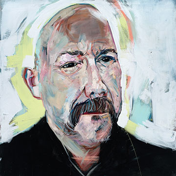 David Gant, Portrait of Bruce Hartman, 2010, Oil and latex on canvas 