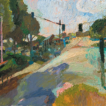 Stanley Lewis, Huntington, Long Island, 1988, Oil on board 