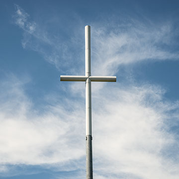 Art Miller, Crown Castle Corporation Cellular Tower (fabricated in the form of a Cross), Judson Baptist Church, Kansas City, Kansas, 2015, 2015, Archival pigment print 
