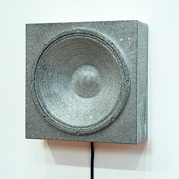 Nadine Robinson, Rock Box No. 2, 2006, Rhinestones, plastic, speaker, amplifier, digital music 