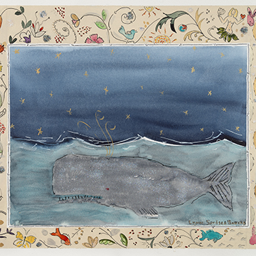 Lynn Smiser Bowers, Illuminated Whale Study #4, 2017