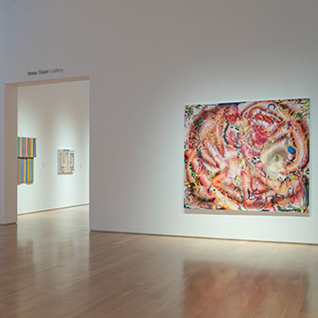large paintings on display at the Nerman by artist Lauren Quin