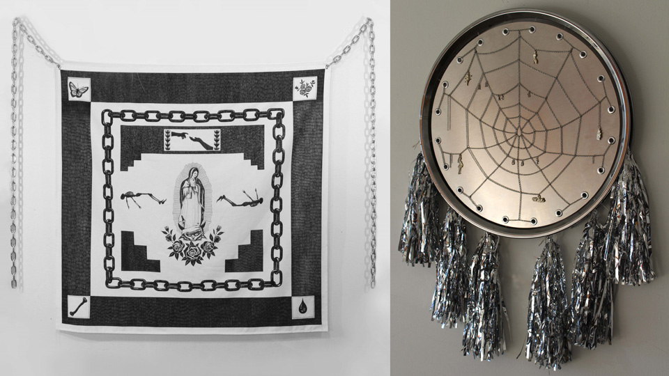 ink drawing and tin artwork by Andrew Mcilvaine