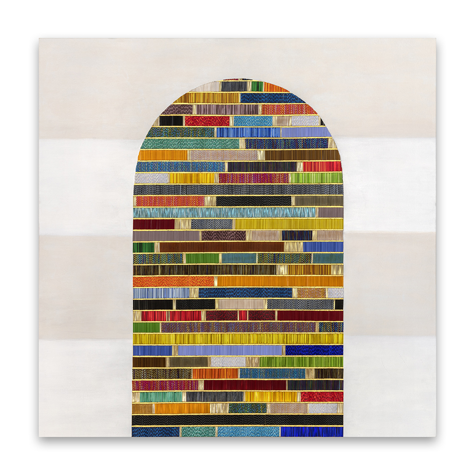 Untitled (All the Colors) by Dani White Hawk - artwork is an arch shape filled with colorful rectangles