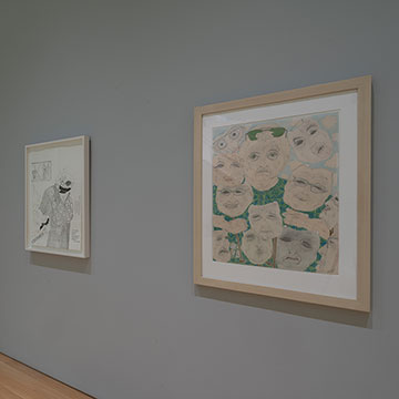 A view of the Elizabeth Layton exhibition at the Nerman Museum of Contemporary Art