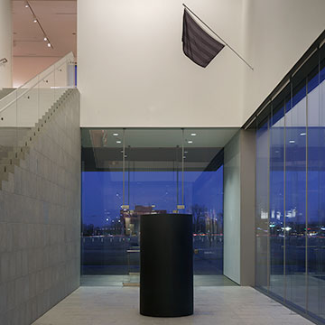 Installation by Kahlil Irving in the lobby of the Nerman Museum