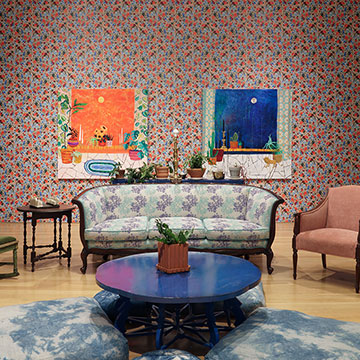 a view of the salon installation by Amy Kligman at the Nerman Museum