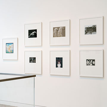 a row of works from high school finalists at the 2025 Shooting stars exhibition at the Nerman Museum of contemporary art
