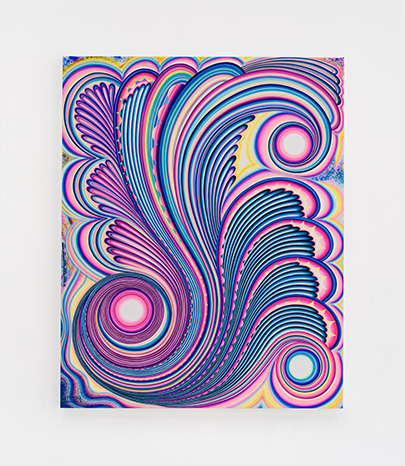 painting by Angeline Rivas - swirls of bright colors and lines
