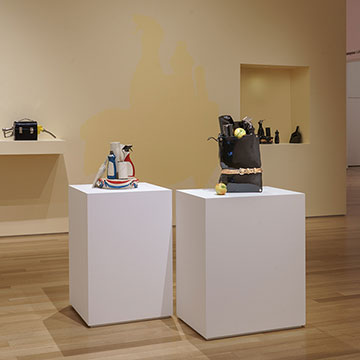 Sculptures on display at the Linda Lighton Exhibition at the Nerman Museum of Contemporary Art.