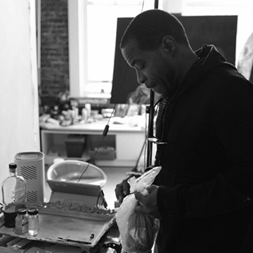 Michael Brantley in his studio