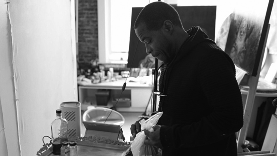 Michael Brantley in his studio