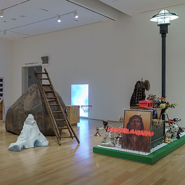 A view of Kahlil Irving's exhibition at the Nerman Museum of Contemporary Art